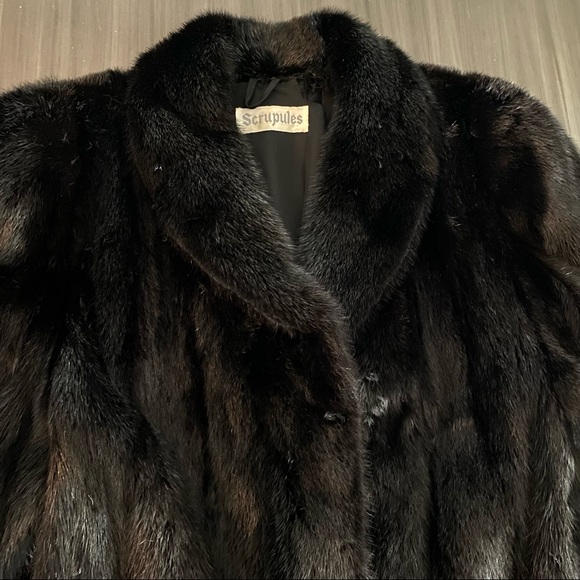 🌟HostPick🌟Real mink fur vintage coat - black - early 90s - Picture 12 of 17